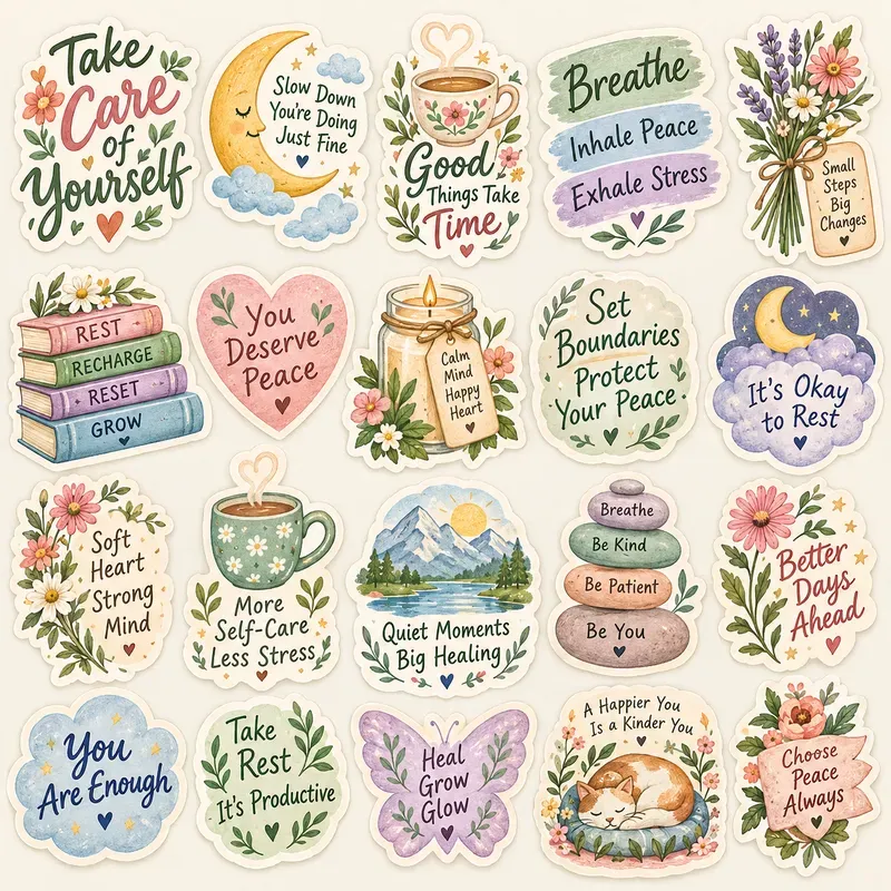 Motivational Quote Sticker Packs