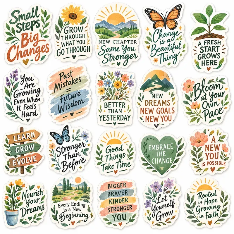 Motivational Quote Sticker Packs