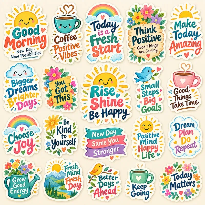 Motivational Quote Sticker Packs