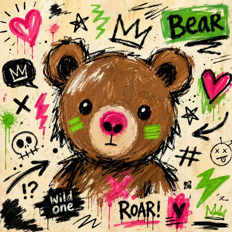 Urban Graffiti Animal Sketches