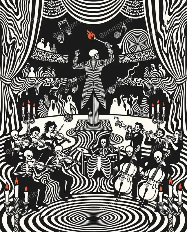 Halloween Psychedelic Op Art