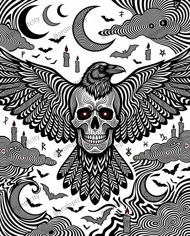 Halloween Psychedelic Op Art