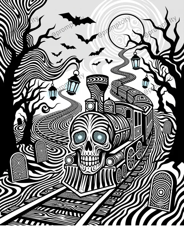Halloween Psychedelic Op Art