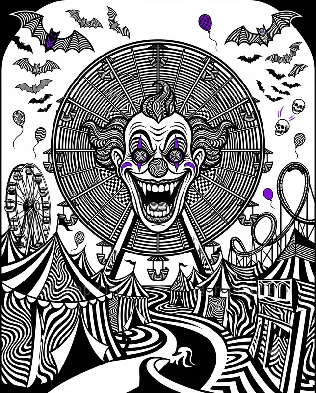 Halloween Psychedelic Op Art