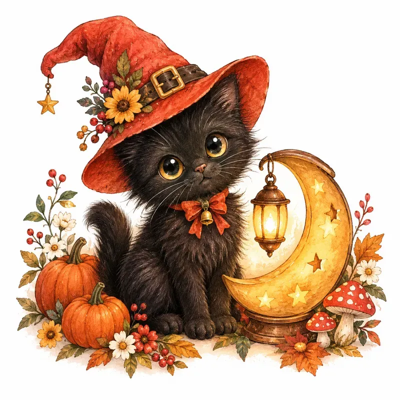 Cute Spooky Storybook Cliparts