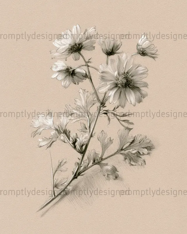 Silverpoint Botanical Drawings