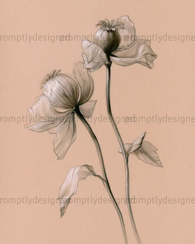 Silverpoint Botanical Drawings