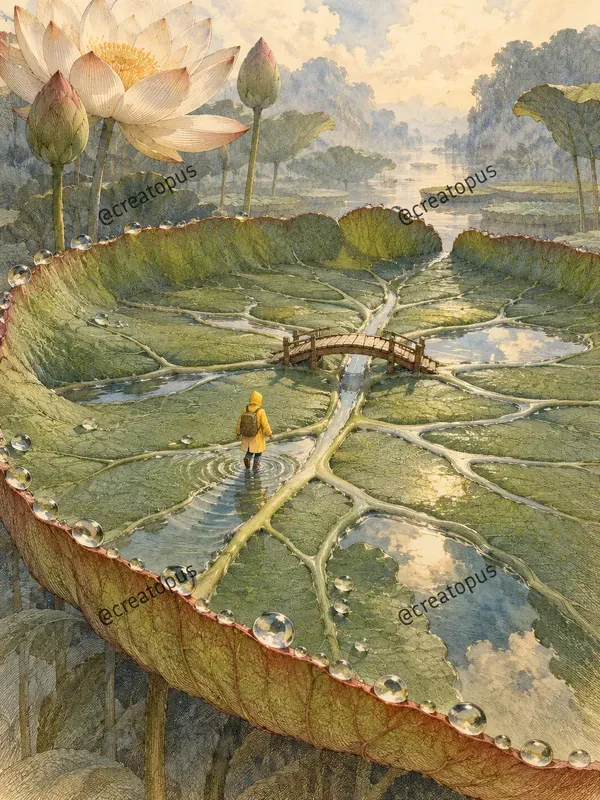 Surreal Botanical Dreamscape Art Prints
