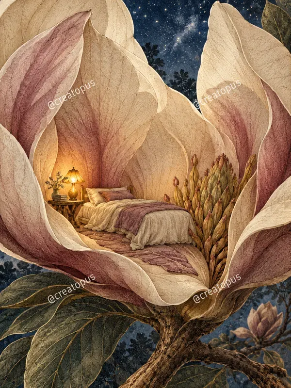 Surreal Botanical Dreamscape Art Prints
