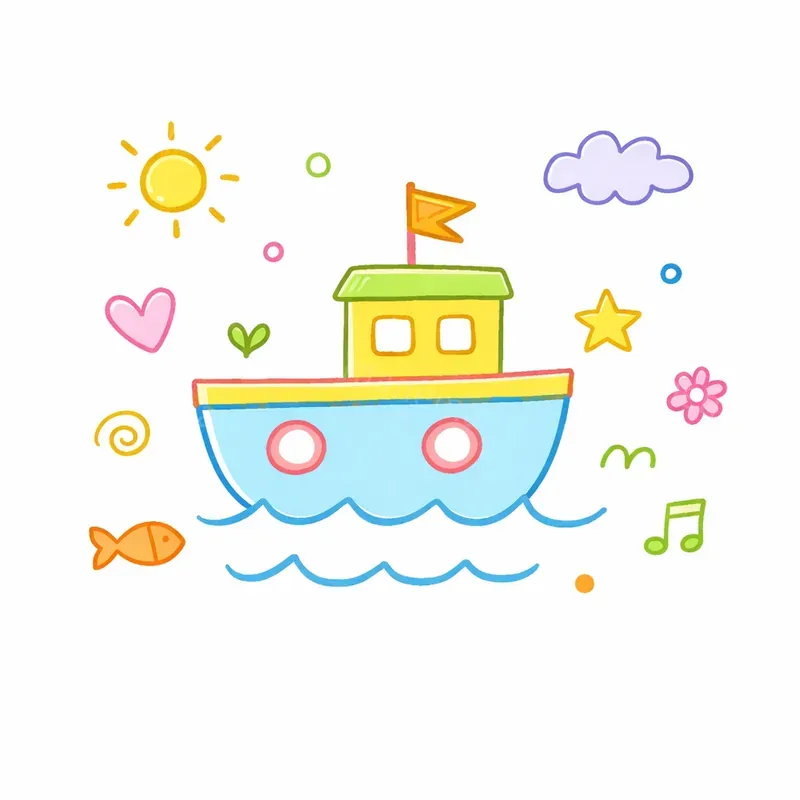 Cute Colorful Childlike Drawings