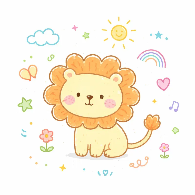 Cute Colorful Childlike Drawings