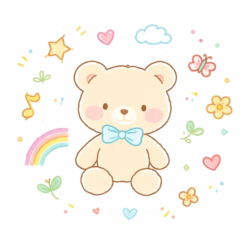 Cute Colorful Childlike Drawings