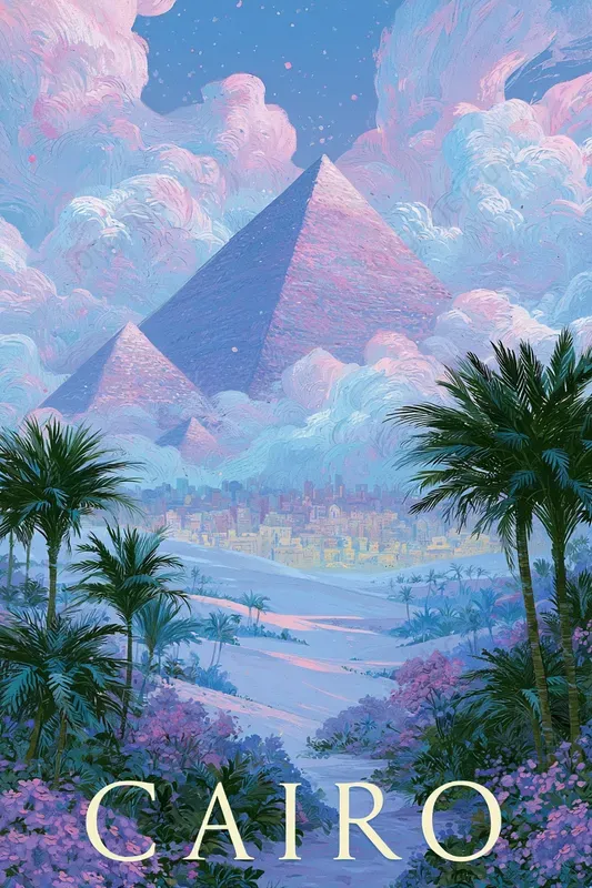 Dreamy Pastel Travel Posters