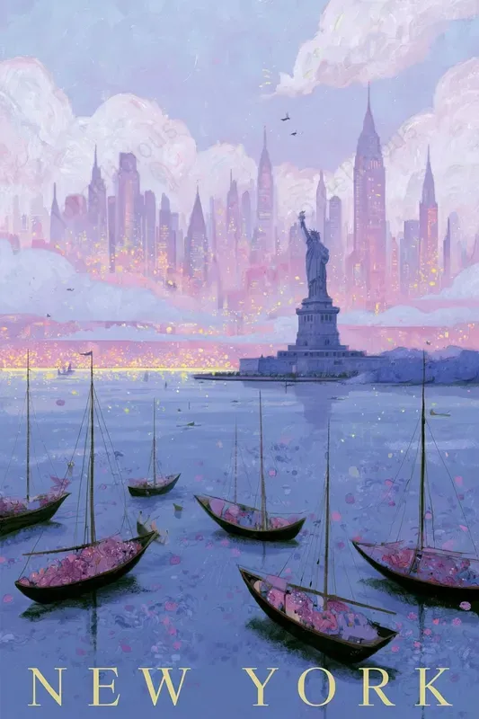Dreamy Pastel Travel Posters