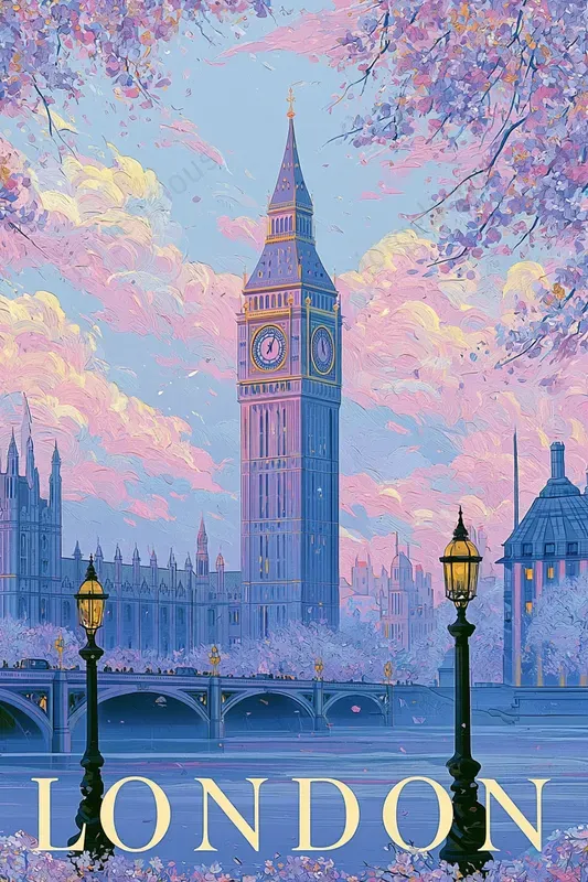 Dreamy Pastel Travel Posters