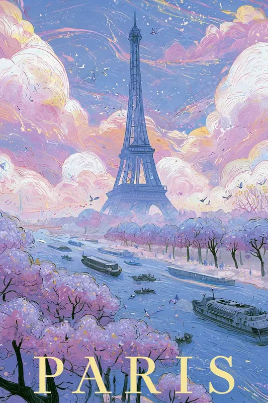 Dreamy Pastel Travel Posters