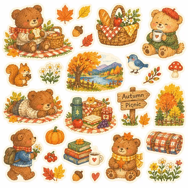 Cozy Crayon Sticker Sheet Set Creator