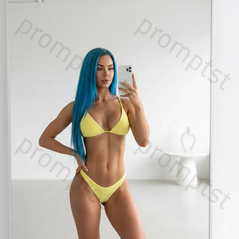 Realistic Influencer Mirror Selfies