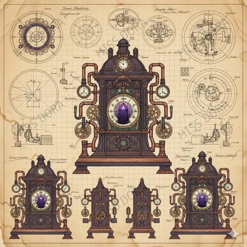 Technical Blueprint Concept Art