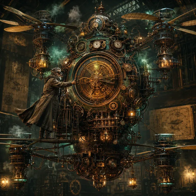 Ultradetailed Steampunk Digital Composites