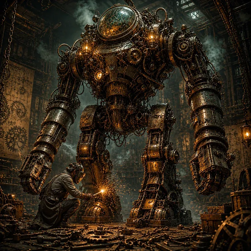 Ultradetailed Steampunk Digital Composites