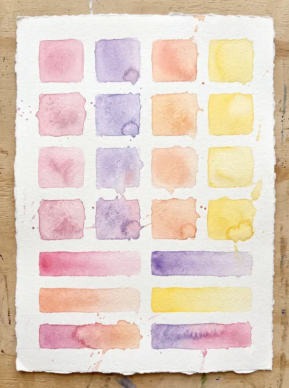 Watercolor Swatch Journal Papers