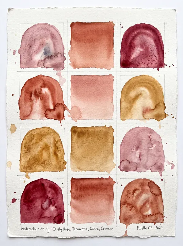 Watercolor Swatch Journal Papers