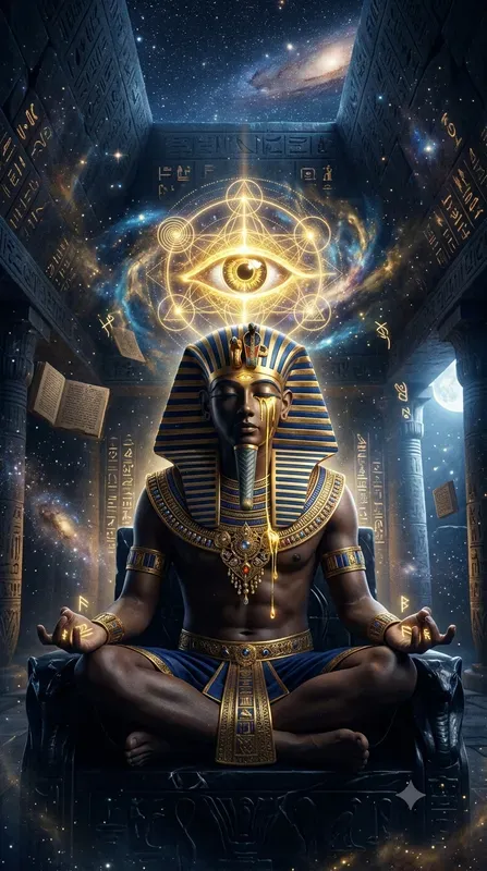Mystical Gold Third Eye Oracle Art