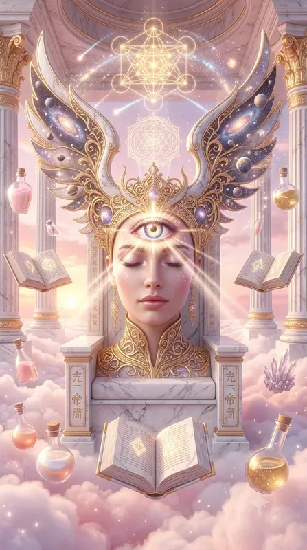 Mystical Gold Third Eye Oracle Art