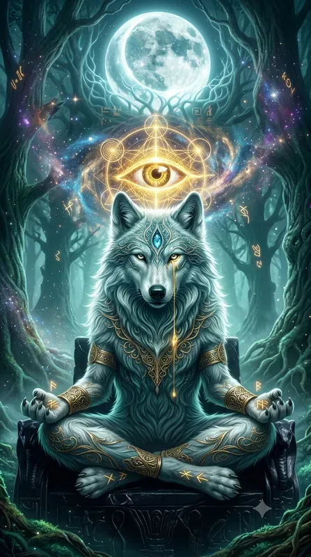Mystical Gold Third Eye Oracle Art