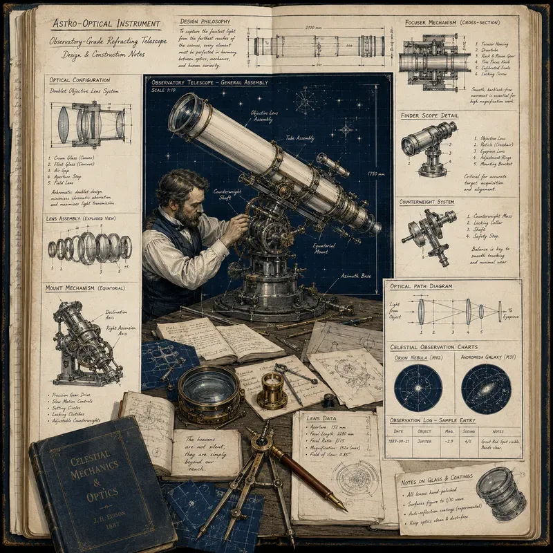 Hand Drawn Blueprint Art