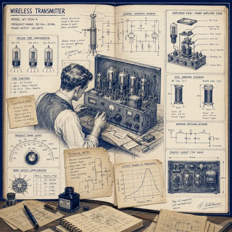 Hand Drawn Blueprint Art