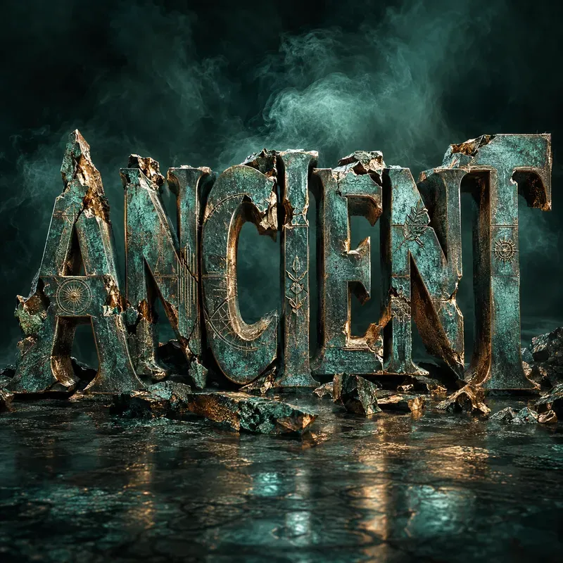 Tactile Metallic Editorial Typography