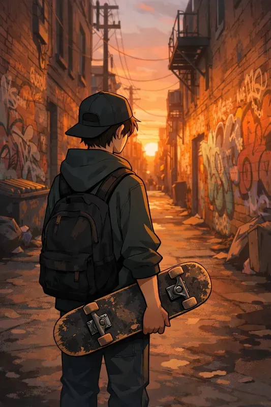 Cinematic Back View Story Illustrations