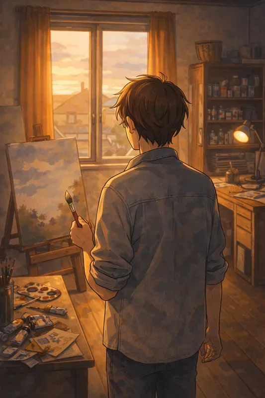 Cinematic Back View Story Illustrations