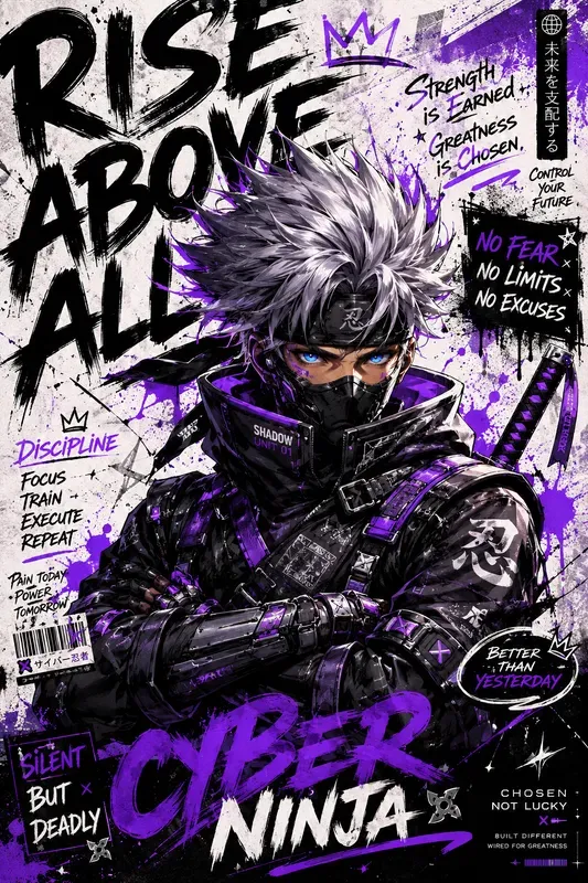 Anime Graffiti Poster Art