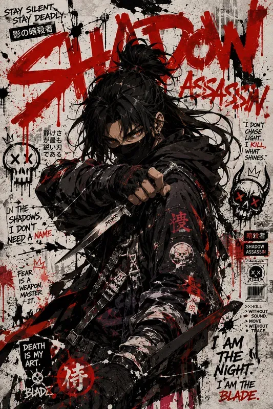 Anime Graffiti Poster Art