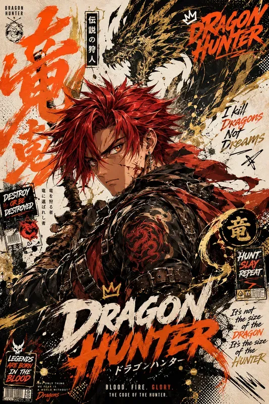 Anime Graffiti Poster Art