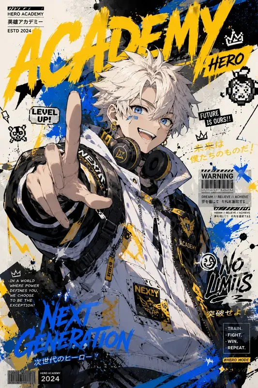 Anime Graffiti Poster Art