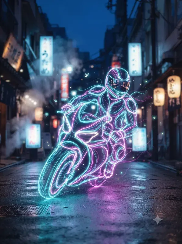 Glowing Light Trail Art