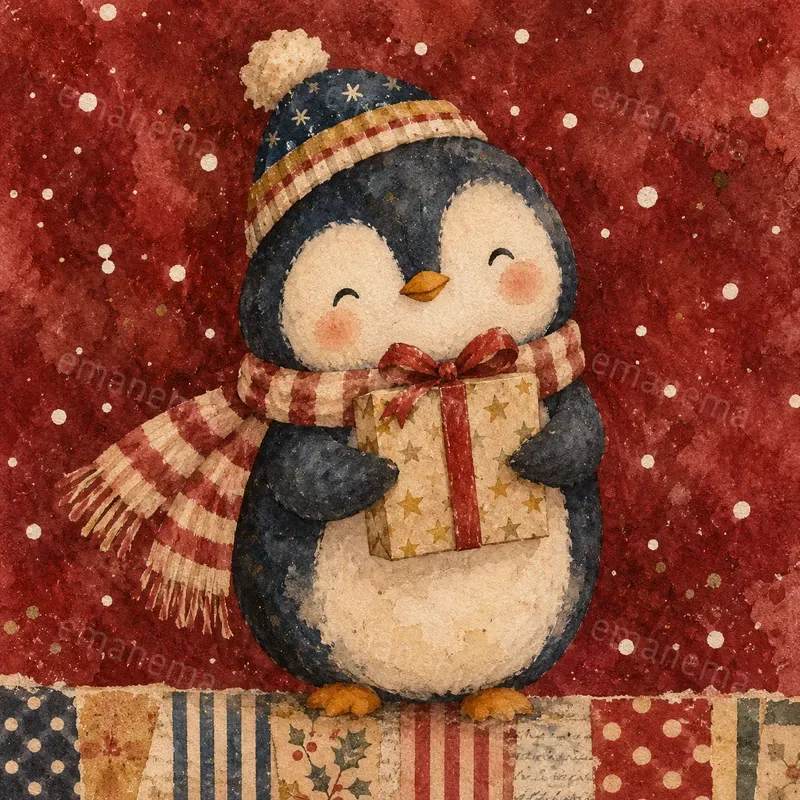 Cozy Naive Watercolor Christmas Art