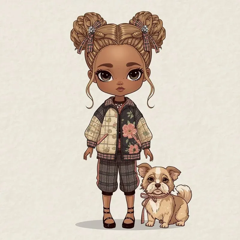 Cute Doll Fashion Girls Clipart