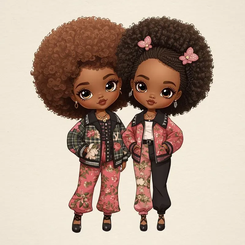 Cute Doll Fashion Girls Clipart