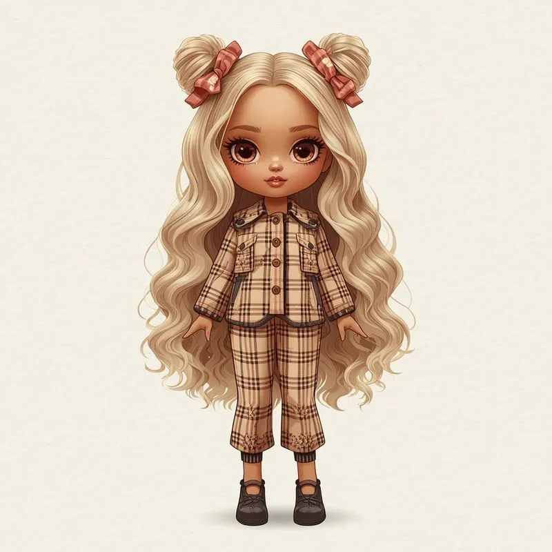 Cute Doll Fashion Girls Clipart