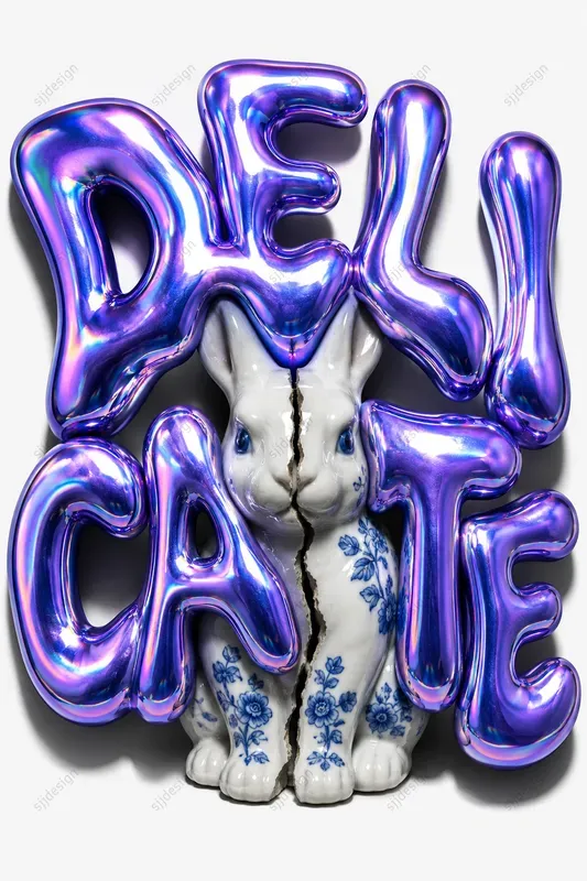 Liquid Metal Distortion Typographies