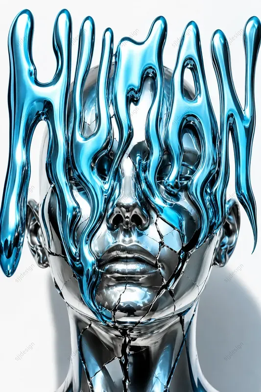 Liquid Metal Distortion Typographies