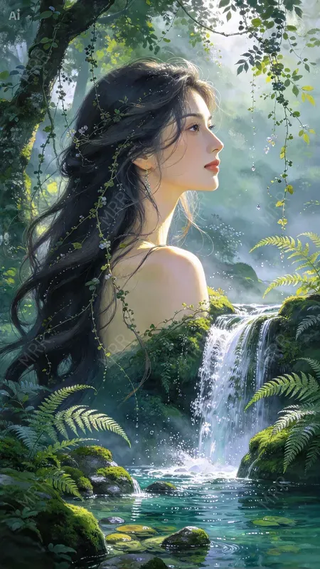 Golden Dreamscape Portrait Art
