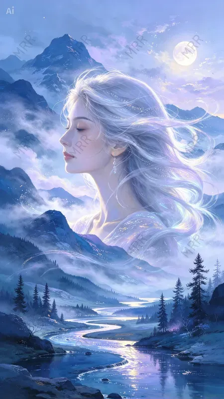 Golden Dreamscape Portrait Art