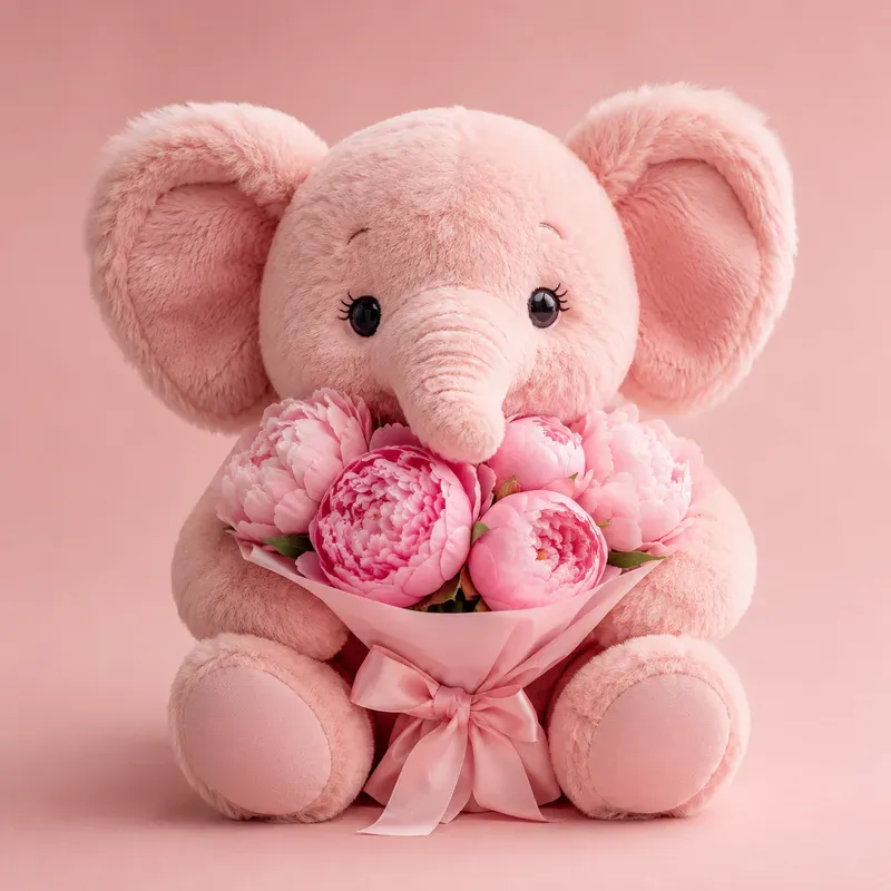 Pastel Plush Toy Floral Portraits