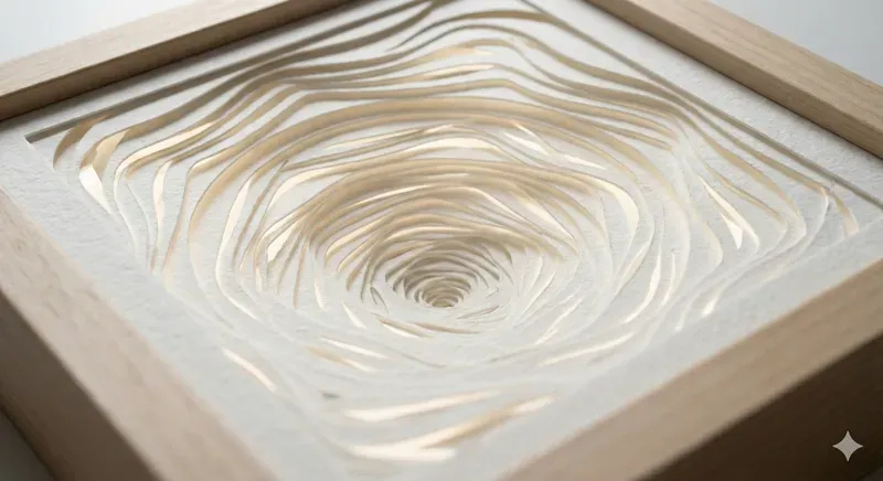 3D Paper Cut Lightbox Art